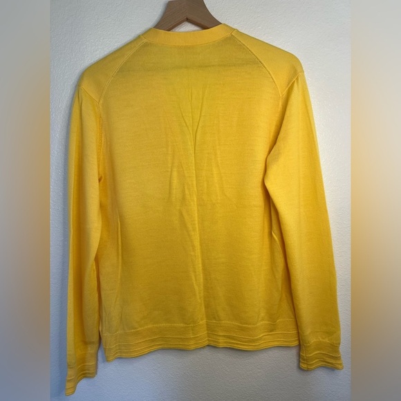 Tory Burch Sweater Cardigan Yellow Large Wool - Picture 4 of 9
